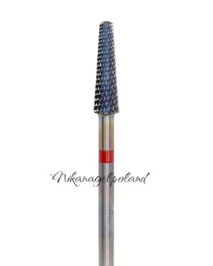 Frez karbidowy stożek zaokrąglony czerwony