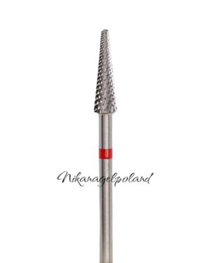 Frez karbidowy wąski stożek czerwony