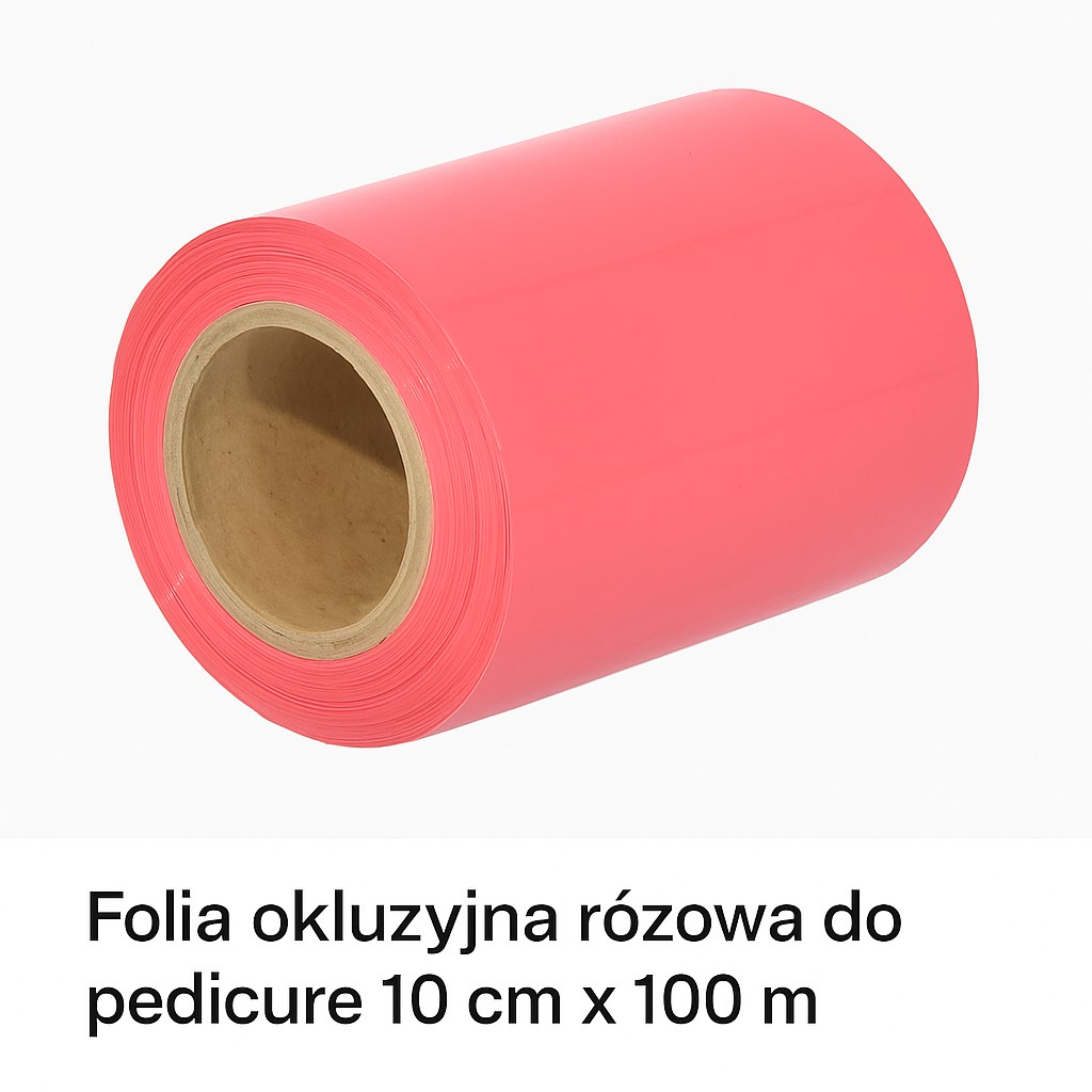 Folia okluzyjna różowa do pedicure 10 cm x 100 m
