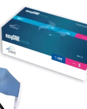 Rękawiczki nitrylowe bezpudrowe jednorazowe niebieskie ZARYS – rozmiar S (100 szt.)