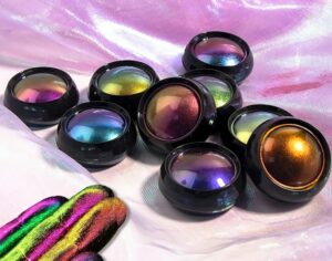 świąteczne zdobienie paznokci - MULTI CHROME POWDER NR9