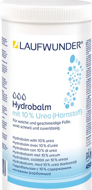 Pękające pięty i hiperkeratozy – zaawansowana strategia: chemiczne i mechaniczne opracowanie Pękające pięty Laufwunder Hydrobalm