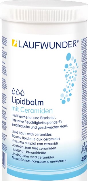 Pękające pięty i hiperkeratozy – zaawansowana strategia: chemiczne i mechaniczne opracowanie Pękające pięty Laufwunder Lipidbalm