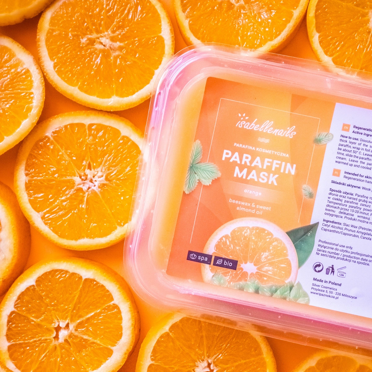 Parafina kosmetyczna Isabellenails POMARAŃCZA (500 ml) – Cytrusowa energia i głęboka regeneracja Parafina kosmetyczna Isabellenails POMARAŃCZA (500 ml) – Cytrusowa energia i głęboka regeneracja - obrazek 4
