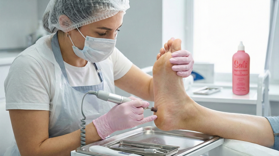 Peeling kwasowy a peeling zasadowy - porównanie metod w pedicure peeleng salu