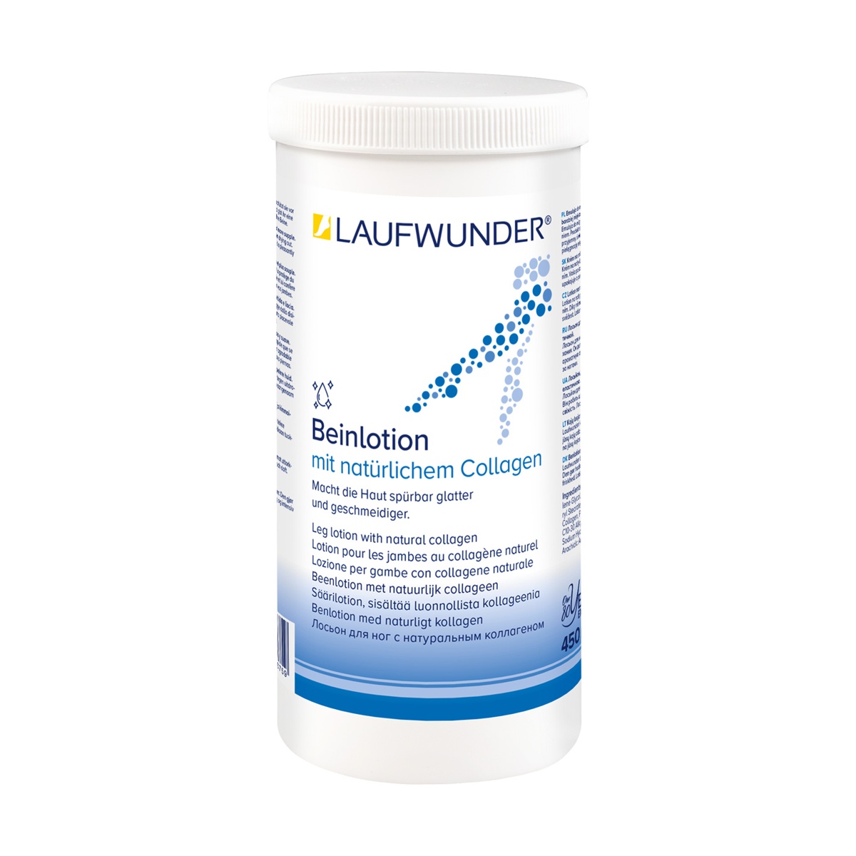 Lotion do stóp i nóg z kolagenem Beinelotion Laufwunder 450 ml (puszka) Lotion do stóp i nóg z kolagenem Beinelotion Laufwunder 450 ml (puszka) - obrazek 2